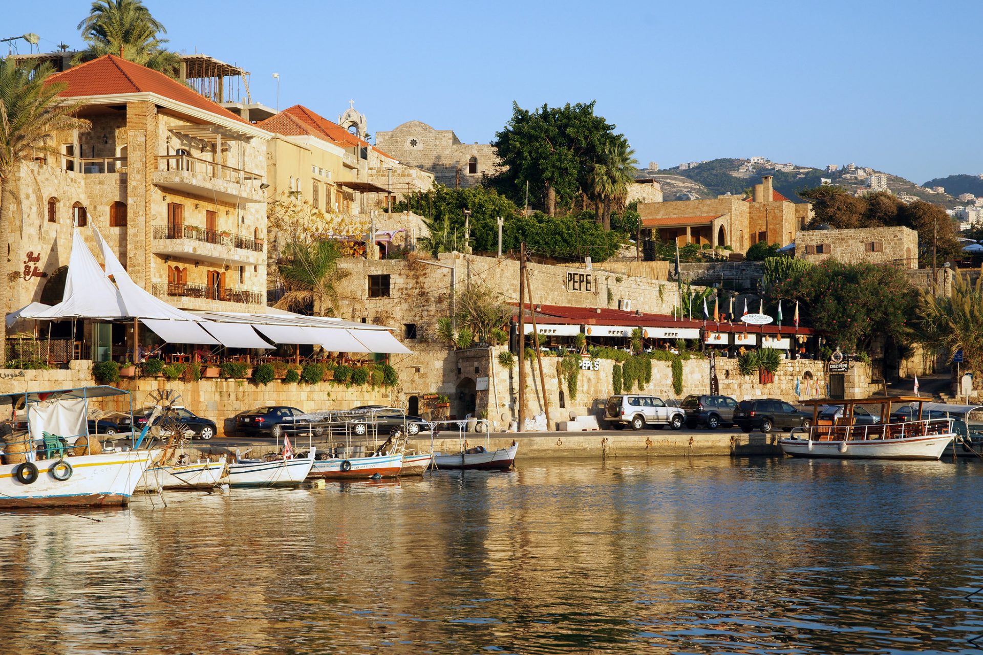 A photograph of the Byblos Port.