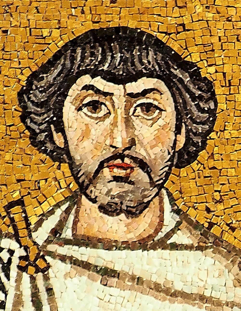 A mosaic of General Belisarius from Basilica of San Vitale, Ravenna, Italy